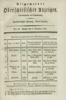 Allgemeiner Oberschlesischer Anzeiger. Jg.32, Quartal 4, Nro. 89 (5 November 1834)