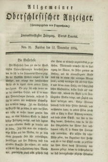 Allgemeiner Oberschlesischer Anzeiger. Jg.32, Quartal 4, Nro. 91 (12 November 1834)