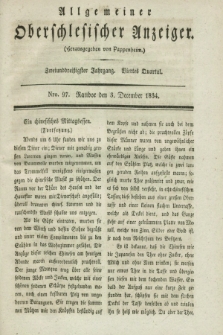 Allgemeiner Oberschlesischer Anzeiger. Jg.32, Quartal 4, Nro. 97 (3 December 1834)