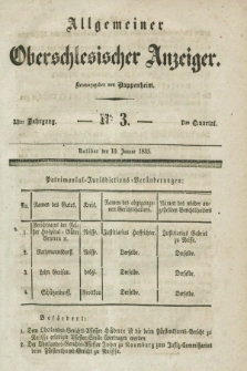Allgemeiner Oberschlesischer Anzeiger. Jg.33, Quartal 1, № 3 (10 Januar 1835)
