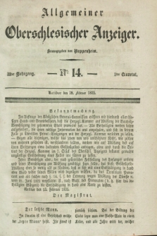 Allgemeiner Oberschlesischer Anzeiger. Jg.33, Quartal 1, № 14 (18 Februar 1835)