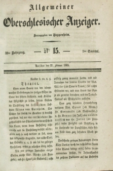 Allgemeiner Oberschlesischer Anzeiger. Jg.33, Quartal 1, № 15 (21 Februar 1835)