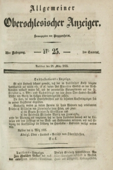 Allgemeiner Oberschlesischer Anzeiger. Jg.33, Quartal 1, № 25 (28 März 1835)