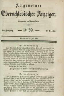 Allgemeiner Oberschlesischer Anzeiger. Jg.33, Quartal 3, № 59 (25 Juli 1835)