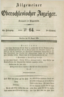 Allgemeiner Oberschlesischer Anzeiger. Jg.33, Quartal 3, № 64 (12 August 1835)