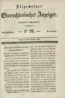 Allgemeiner Oberschlesischer Anzeiger. Jg.33, Quartal 3, № 76 (23 September 1835)