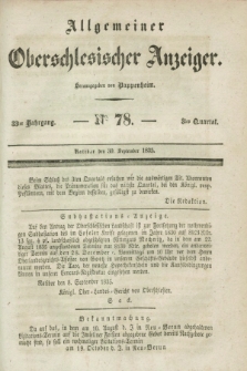 Allgemeiner Oberschlesischer Anzeiger. Jg.33, Quartal 3, № 78 (30 September 1835)