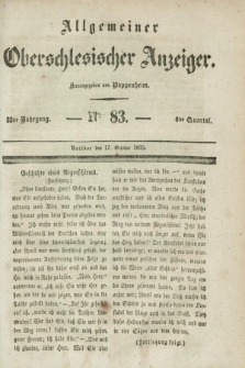 Allgemeiner Oberschlesischer Anzeiger. Jg.33, Quartal 4, № 83 (17 October 1835)