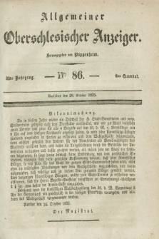 Allgemeiner Oberschlesischer Anzeiger. Jg.33, Quartal 4, № 86 (28 October 1835)