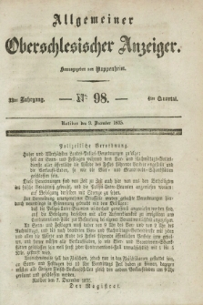 Allgemeiner Oberschlesischer Anzeiger. Jg.33, Quartal 4, № 98 (9 December 1835)