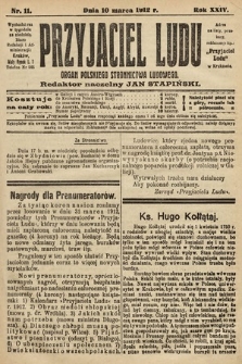 Przyjaciel Ludu : organ Polskiego Stronnictwa Ludowego. 1912, nr 11