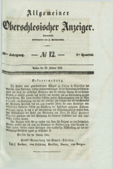 Allgemeiner Oberschlesischer Anzeiger. Jg.39, Quartal 1, № 12 (10 Februar 1841)