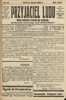 Przyjaciel Ludu : organ Polskiego Stronnictwa Ludowego. 1912, nr 14