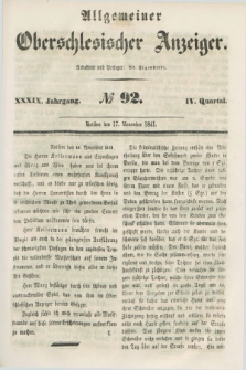 Allgemeiner Oberschlesischer Anzeiger. Jg.39, Quartal 4, № 92 (17 November 1841)