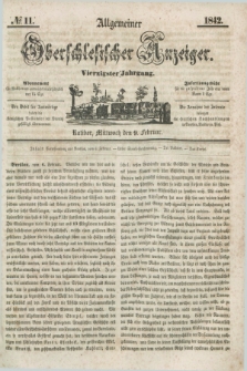 Allgemeiner Oberschlesischer Anzeiger. Jg.40, № 11 (9 Februar 1842) + dod.