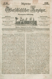 Allgemeiner Oberschlesischer Anzeiger. Jg.40, № 16 (26 Februar 1842) + dod.