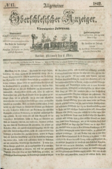 Allgemeiner Oberschlesischer Anzeiger. Jg.40, № 17 (2 März 1842) + dod.