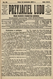 Przyjaciel Ludu : organ Polskiego Stronnictwa Ludowego. 1912, nr 16