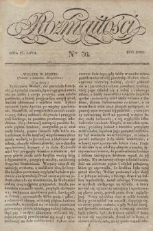 Rozmaitości : pismo dodatkowe do Gazety Lwowskiej. 1833, nr 30
