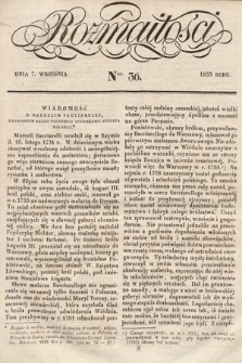 Rozmaitości : pismo dodatkowe do Gazety Lwowskiej. 1833, nr 36