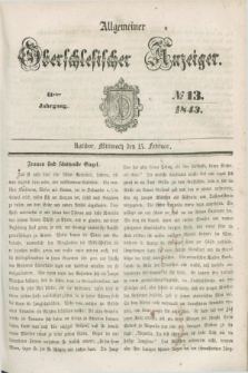 Allgemeiner Oberschlesischer Anzeiger. Jg.41, № 13 (15 Februar 1843)