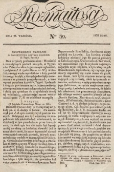 Rozmaitości : pismo dodatkowe do Gazety Lwowskiej. 1833, nr 39