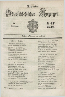 Allgemeiner Oberschlesischer Anzeiger. Jg.41, № 47 (14 Juni 1843)