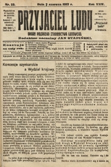 Przyjaciel Ludu : organ Polskiego Stronnictwa Ludowego. 1912, nr 23