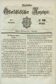 Allgemeiner Oberschlesischer Anzeiger. Jg.41, № 87 (1 November 1843)