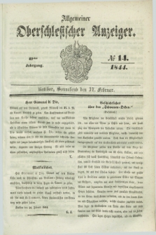 Allgemeiner Oberschlesischer Anzeiger. Jg.42, № 14 (17 Februar 1844) + dod.