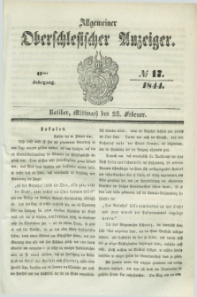 Allgemeiner Oberschlesischer Anzeiger. Jg.42, № 17 (28 Februar 1844) + dod.