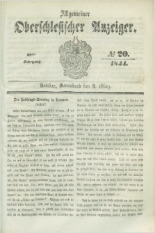 Allgemeiner Oberschlesischer Anzeiger. Jg.42, № 20 (9 März 1844) + dod.