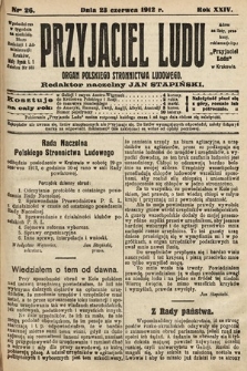 Przyjaciel Ludu : organ Polskiego Stronnictwa Ludowego. 1912, nr 26