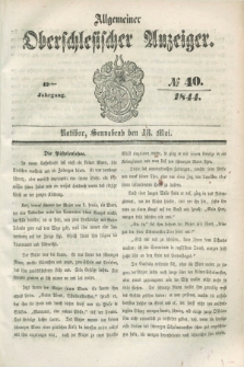 Allgemeiner Oberschlesischer Anzeiger. Jg.42, № 40 (18 Mai 1844) + dod.