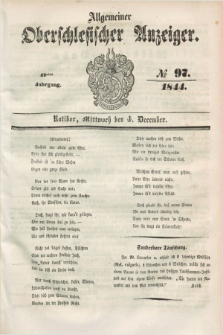 Allgemeiner Oberschlesischer Anzeiger. Jg.42, № 97 (4 December 1844) + dod.