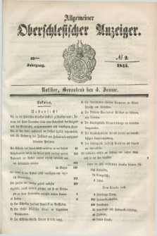 Allgemeiner Oberschlesischer Anzeiger. Jg.43, № 2 (4 Januar 1845) + dod.