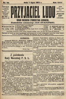 Przyjaciel Ludu : organ Polskiego Stronnictwa Ludowego. 1912, nr 28
