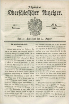 Allgemeiner Oberschlesischer Anzeiger. Jg.43, № 4 (11 Januar 1845) + dod.