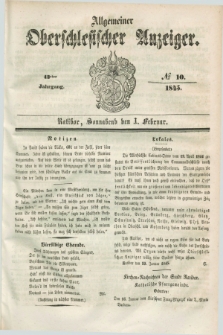 Allgemeiner Oberschlesischer Anzeiger. Jg.43, № 10 (1 Februar 1845) + dod.