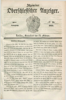 Allgemeiner Oberschlesischer Anzeiger. Jg.43, № 14 (15 Februar 1845) + dod.