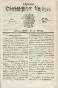 Allgemeiner Oberschlesischer Anzeiger. Jg.43, № 15 (19 Februar 1845) + dod.