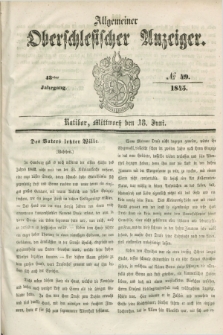 Allgemeiner Oberschlesischer Anzeiger. Jg.43, № 49 (18 Juni 1845)
