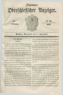 Allgemeiner Oberschlesischer Anzeiger. Jg.43, № 72 (6 September 1845)