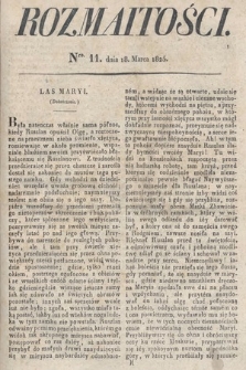 Rozmaitości : oddział literacki Gazety Lwowskiej. 1825, nr 11