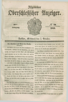 Allgemeiner Oberschlesischer Anzeiger. Jg.43, № 79 (1 October 1845)