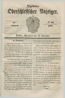 Allgemeiner Oberschlesischer Anzeiger. Jg.43, № 92 (15 November 1845)