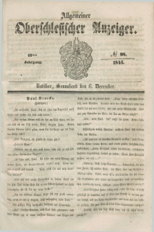Allgemeiner Oberschlesischer Anzeiger. Jg.43, № 98 (6 December 1845)