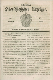 Allgemeiner Oberschlesischer Anzeiger. Jg.44, № 7 (24 Januar 1846)