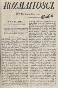 Rozmaitości : oddział literacki Gazety Lwowskiej. 1825, nr 13