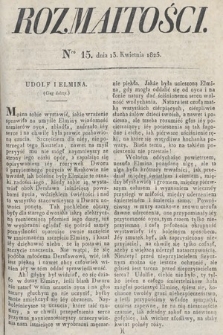 Rozmaitości : oddział literacki Gazety Lwowskiej. 1825, nr 15